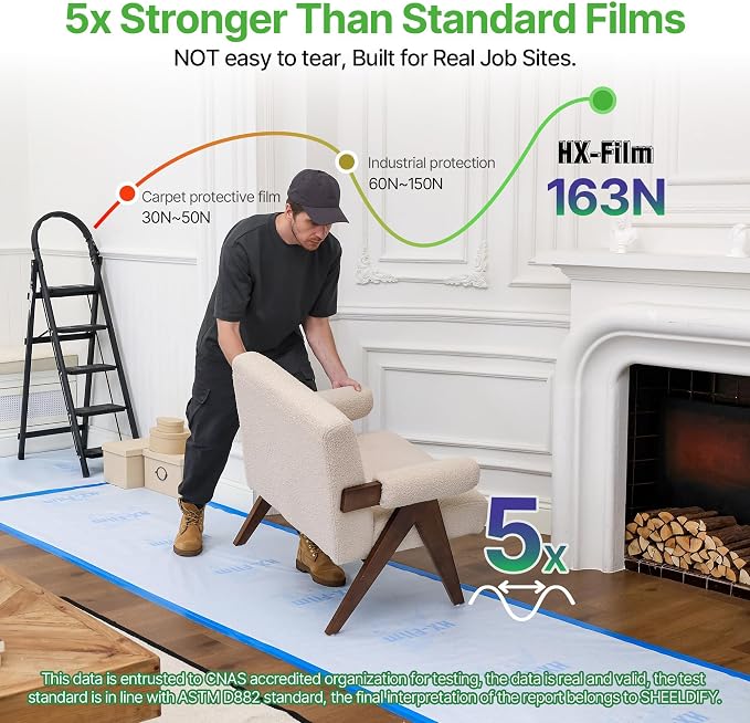 39" x200' Heavy-Duty Floor Protection | Construction Grade Carpet Protector | - Image 5