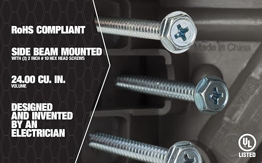 Southwire Electrical Box for Ceiling Fan, Light Fixture, 50lb Ceiling Fan and - Image 6