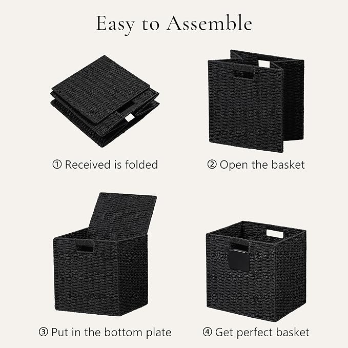 UBBCARE 2 Pack Wicker Basket, 13×13 Storage Cubes - Image 7
