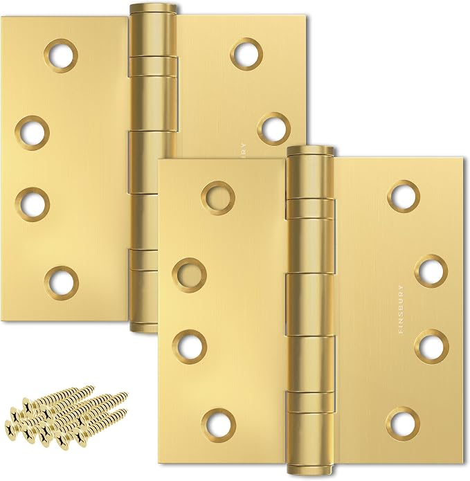 Door Hinge Ball Bearing 4 x 4 Inches Solid 304 Steel Durable Heavy Duty by FINSBURYHARDWARE