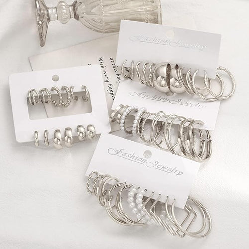 10 Pairs Chunky Gold Earrings for Women, Hypoallergenic Statement Hoops Earring for Multipack, Trendy Gold Chunky Hoop Earrings Jewelry for Gift