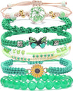 DS 6PCS String beads Charm Bracelets for Teen Girls Handmade Braided Rope Butterfly daisies Eternal flower Boho Surfer Bracelet for women Adjustable friendship Stretch birthday jewelry Gift Friends