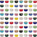 200Pcs Rhinestone Large Hole Beads Spacer Beads Mixcolor European Craft Big Beads Large Hole Rhinestones Lampwork Murano Bead Fairy Wand Garden Beads for DIY Bracelet Necklace Jewelry Making Supplies