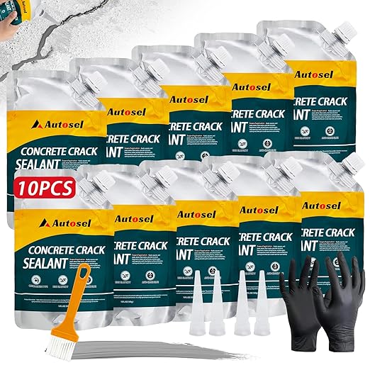 Concrete Crack Filler, Cement Crack Filler, Self-Leveling Concrete Crack Repair by AutoselHomeSolutions