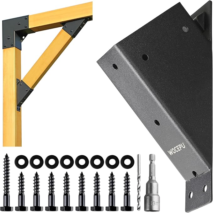 2pack 2x4 Degree Angle Support Brackets, by WOCEPU