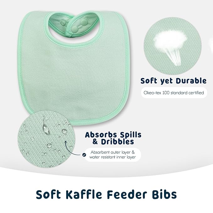 Tiny Twinkle 8 Pack Baby Bibs for Drooling and Teething – Waterproof & Absorbent Bibs for Baby Girl & Boy, Machine Washable Infant Bib Set for Newborns and Toddlers (Boy Pastel New 8-Pack)