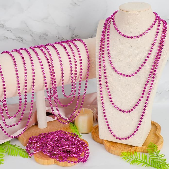 300PCS Mardi Gras Beads Bulk, Mardi Gras Beads Necklace, Parade Throw Accessories Set Decorations Party Supplies