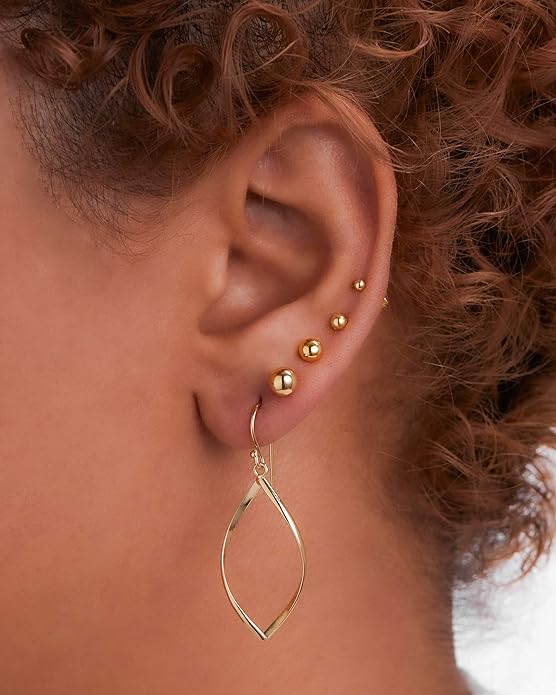 MILLA Teardrop Earrings - Designer Silver Statement Earrings or Gold Dangle Earrings for Women Trendy Upscale Dangly Earrings