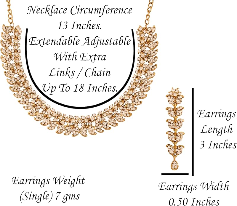Touchstone Indian wedding jewelry set gold traditional necklaces for women statement rhinestone sets hollywood glamour style crystal stone bridal costume golden necklace