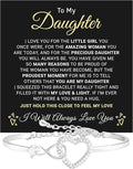 Daughter Infinity Heart Bracelet, Daughter Jewelry Gift From Mom or Dad with Message Card and Box Meaning