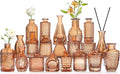 Amber Glass Bud Vases -Set of 20 by QLOFEI