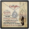 TRYNDI To My Daughter Necklace from Dad - Christmas Gifts for Daughter, Granddaughter, Daughter-In-Law, Women's Jewelry Gifts for Women Birthday, Valentine's Day, Mother's Day