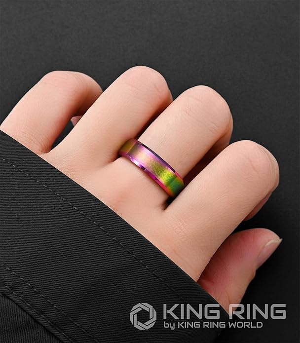 King Ring Tungsten 4/6/8/10mm Rings – Super Polished Matt Finish Tungsten Rings – Designed in USA