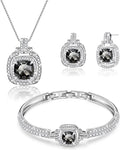 Celestial Whispers Crystal Jewelry Sets For Women Bracelet Necklace and Earrings Sets Idea Gift for Wife Girlfriend or Mothers