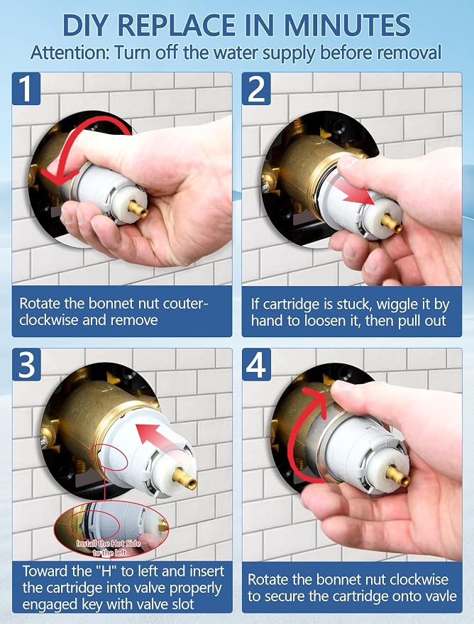 Shower Cartridge Replacement for Delta RP46074 | 2-Pack, Fits Delta 13 14 - Image 6