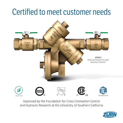 Zurn Wilkins 12-975XL2 1/2" 975XL2 Reduced Pressure Principle Backflow Preventer - Image 5