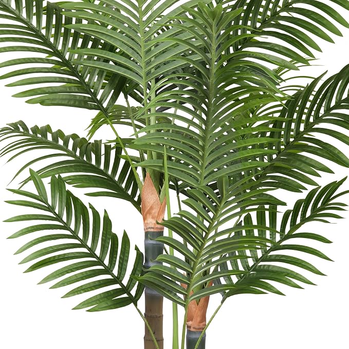 5ft Artificial Palm Tree Indoor Plant，Triple Faux Tropical Areca Floor Plant in - Image 7
