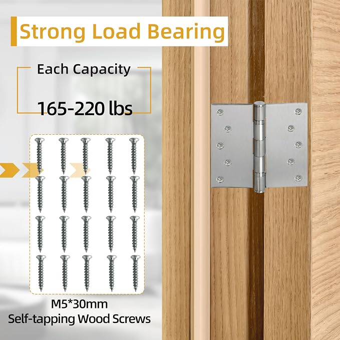 5 in Stainless Steel Hinges Ball Bearing up to 220 lbs, Thickness 3 mm | Hinges - Image 4