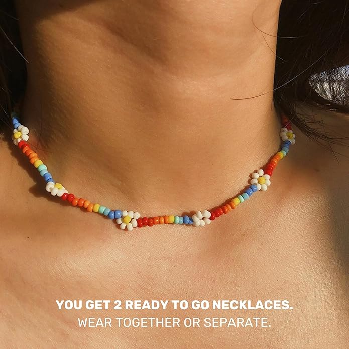BodyJ4You 2PC Tattoo Choker Necklace - 90s Choker Necklace Women - 2000s Y2K Black Chokers Rainbow Choker - Butterfly Ying Yang Unicorn Rainbow Charms - Stretchy Elastic Necklace