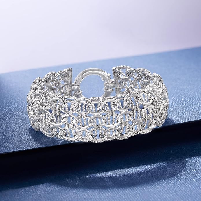 Ross-Simons Sterling Silver Multi-Circle Link Bracelet