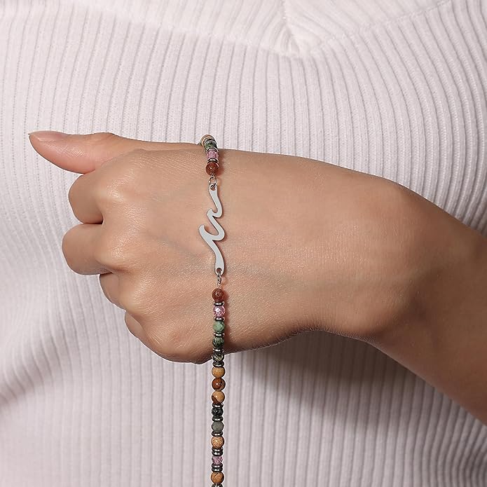 TONY & SANDY Friend Gifts for Women, Unique Valentine's Day Gifts for Her, Sister Gifts from Sister, Wave Bracelet, Christmas Birthday Gifts for Women, Bestie Friendship Bracelets