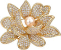 Jerler Sliver Crystal Brooch Pin Rhinestone Lapel Pin Jewelry for Women, Banquet Scarf Pearl Pins for Wedding Bridal Party