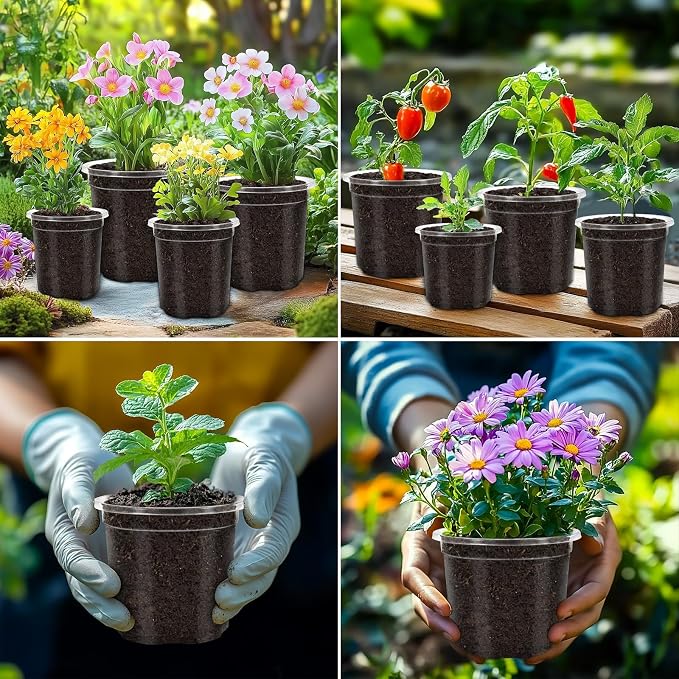 30 Pack Clear Nursery Plant Pots, 4 Inch - Image 7