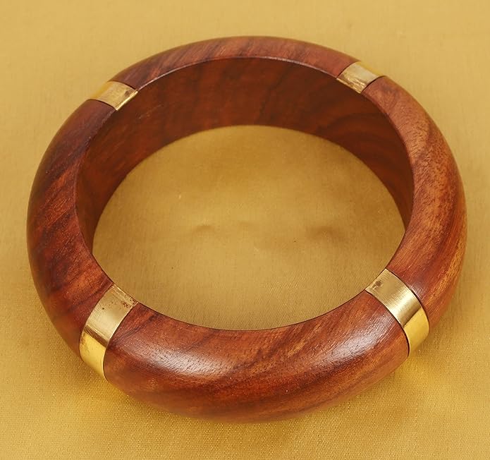 Touchstone wood bracelets for women bangle wooden jewelry handmade artisan bangles natural handcrafted brown olive stylish chunky boho bohemian bracelet brass metal inlaid woods stackable