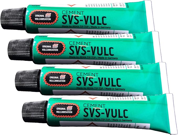 4 Tubes Rema SVS-Vulc Tube Patch Vulcanizing Cement 5 Gram by Rema+Tip+Top