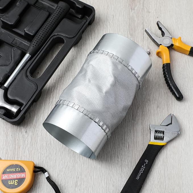 4 Inch Flexible Duct Connector, Round Dryer Vent Connector Galvanized Steel - Image 6