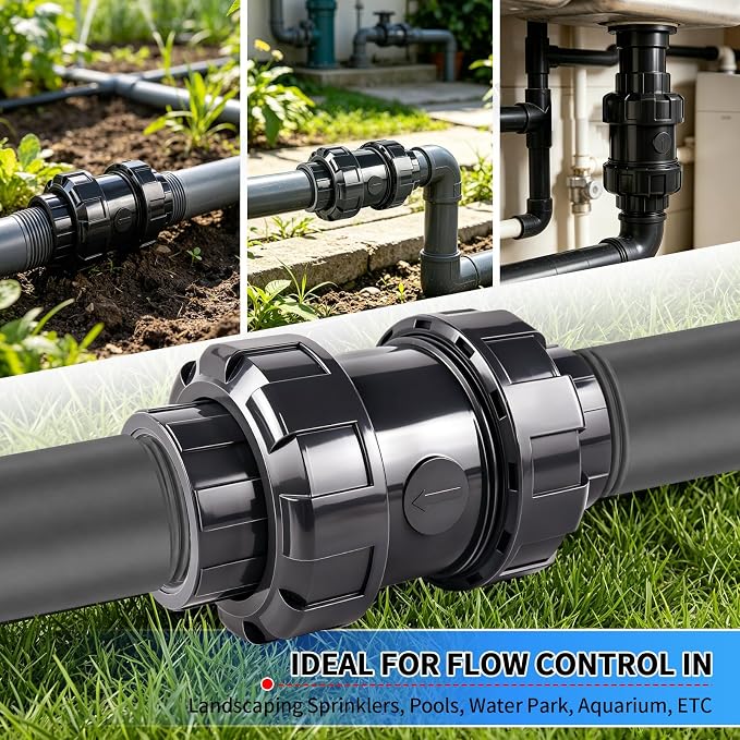 2 inch NPT PVC Check Valve, SCH80 Full Port Water Pump Ball Check Valve | Heavy - Image 9