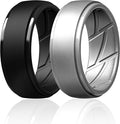ThunderFit Men's Silicone Rings 10mm Wide 2.5mm Thick Rubber Bands, Breathable, Variety Multipack 1-10