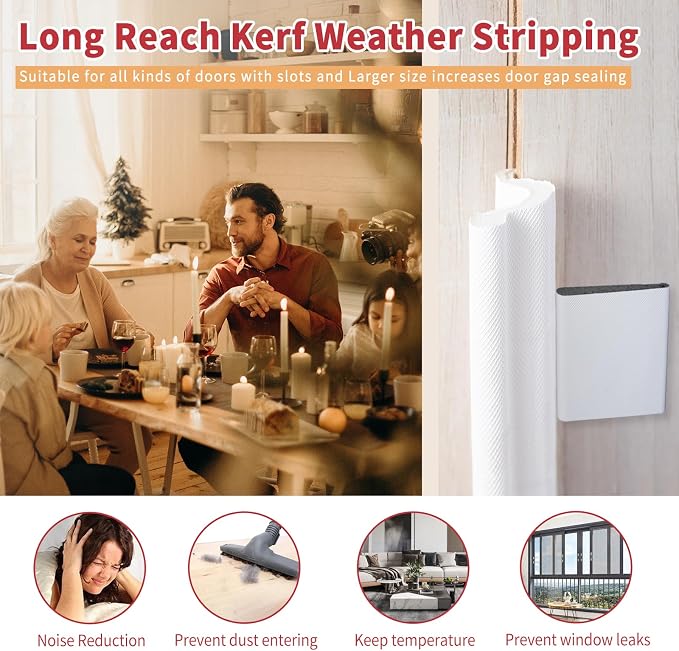 40 Feet Long Reach Weather Stripping Door Seal Strip - Image 3