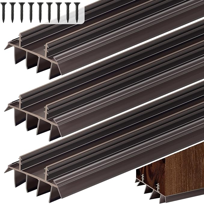 3PCS 36Inch Door Bottom Kerf Weather Stripping by Lemniscate