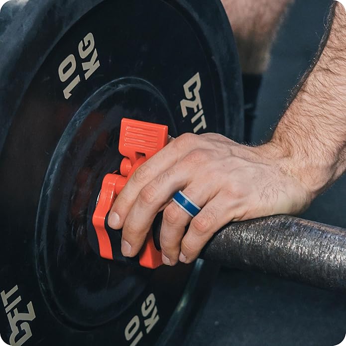 Rinfit Silicone Rings for Men 9mm Wide, 2mm Thick - Mens Rubber Wedding Bands - Infinity Ring with 2 Layers - Patented Design
