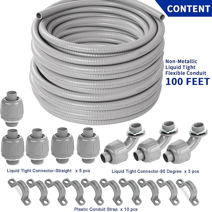 Yariwiz Flexible Electrical Conduit Liquid Tight PVC Conduit Kit - Image 5