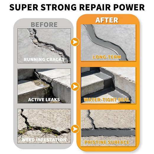 Concrete Crack Filler – Self-Leveling Cement Crack Repair Sealant, Waterproof & - Image 6