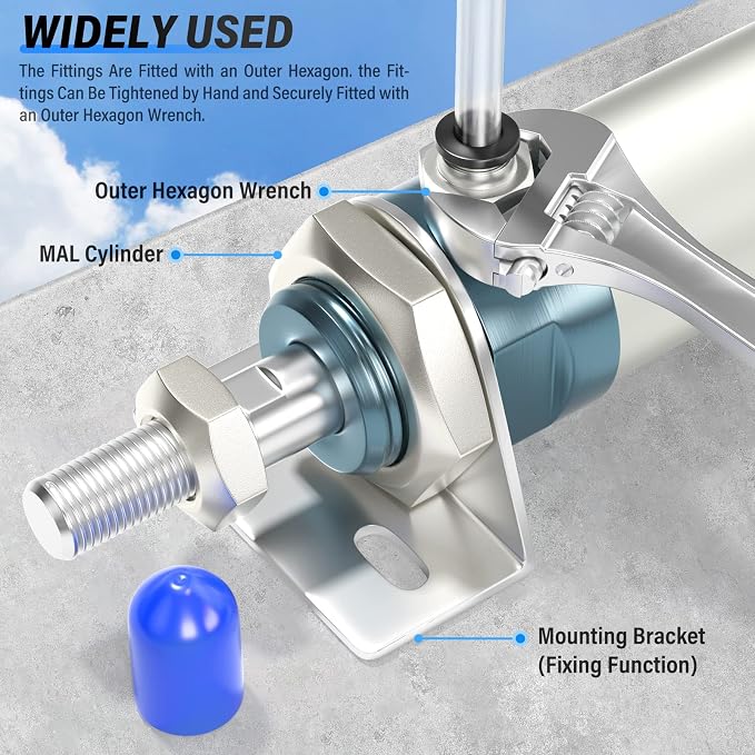 TAILONZ PNEUMATIC Male Straight 1/4 Inch Tube OD x 1/2 Inch NPT Thread Push to - Image 5