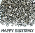 300+ Pieces 9x12mm Big Large Alphabet Letter Beads Charms A-Z Mixed Plastic Shape Loose Bead for Jewelry Making Bracelets Necklaces Key Chains (Silvery)