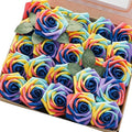 Artificial Flowers 25pcs Real Looking Whimsical Blue Foam Fake Roses by Floroom