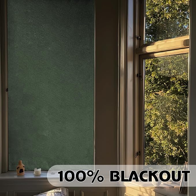RYB HOME 100% Blackout Short French Door Linen Curtain - Image 3