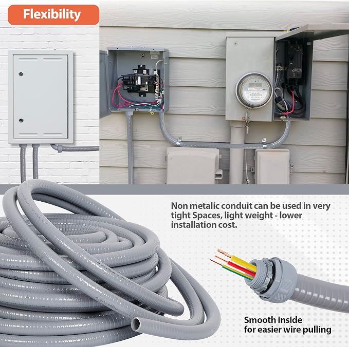 Liquid-Tight Conduit 3/4 50ft w/UL Certification | Flexible Electrical Conduit - Image 6