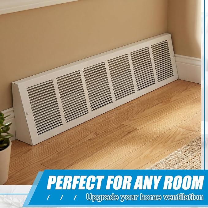 Honeydak 1 Pack Baseboard Register Vent Covers 30" x 8" Duct Opening - Image 6