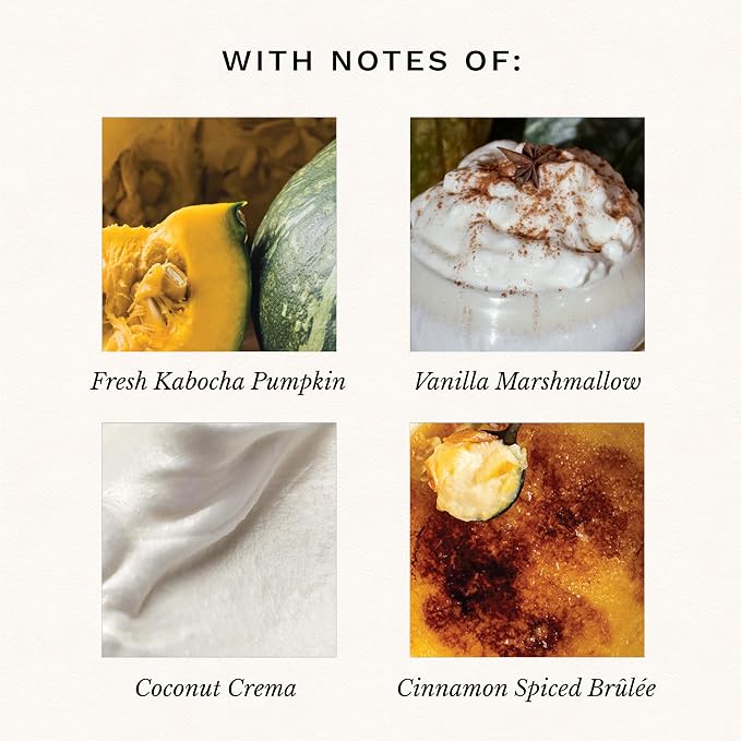 Voluspa Spiced Pumpkin Latte Large Scented Candle Jar 18 Oz, 100 Hr Burn | - Image 3