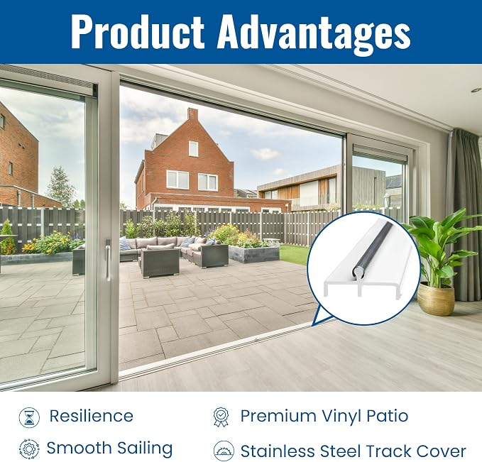 KC Hardware Premium Vinyl Sliding Door Track, Ideal Sliding Glass Door Track - Image 4