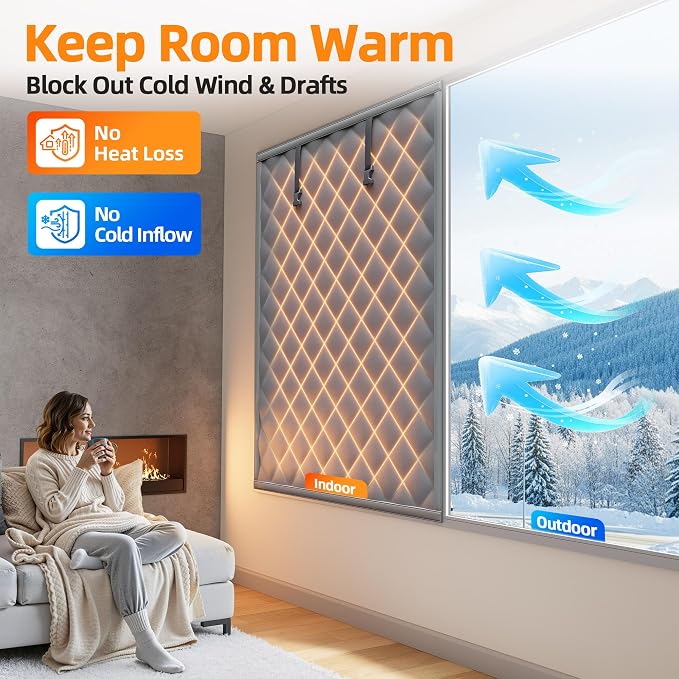 Window Insulation for Winter 31”×59” Thermal Insulated Window Cover | Window - Image 2