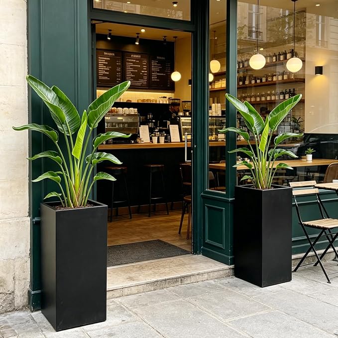15"x15" x 30" Tall Metal Planter Box 2 Pack, Steel Planter Outdoor | Large - Image 8