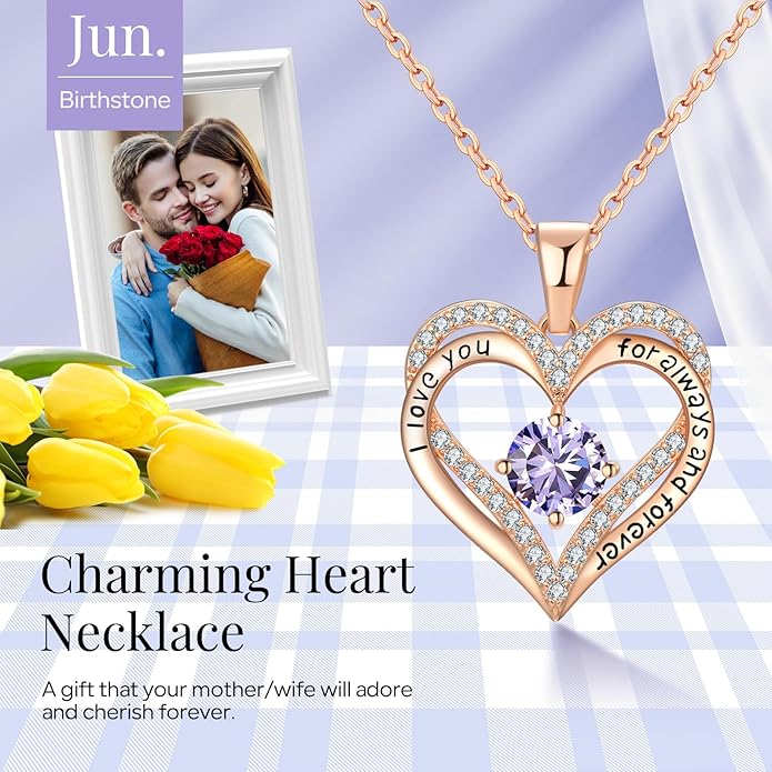 18K Rose Gold Necklaces for Women Birthday Gifts for Women Jewelry for Women Birthday Gifts for Wife Girlfriend Daughter Wife Birthday Gifts for Anniversary Mothers Day Christmas Valentines Gifts