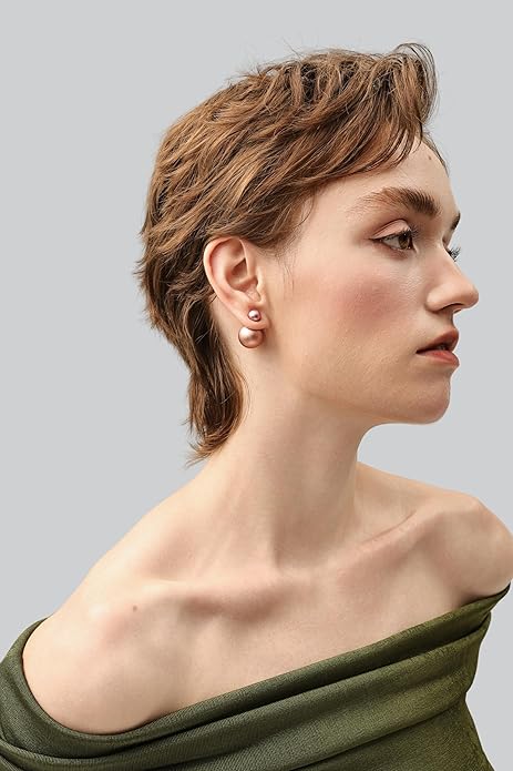 Trendy Stud Earrings Set for Women, 3 Pairs of Ball Earrings, Colorful Replaceable Beads, Gemstone Design, Lightweight Aluminum Alloy, Hypoallergenic Titanium Stainless Steel Stud