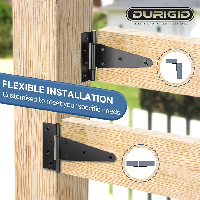 4 Pack 6 Inch T Hinge, Heavy Duty Hinges - Image 6